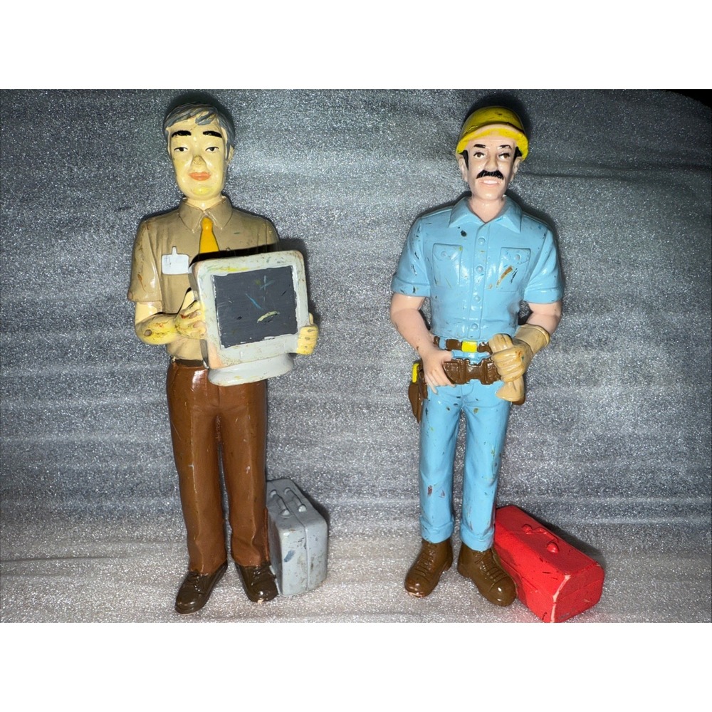 Lakeshore Block Play People Community Workers Lot 2 Figures Teacher Builder